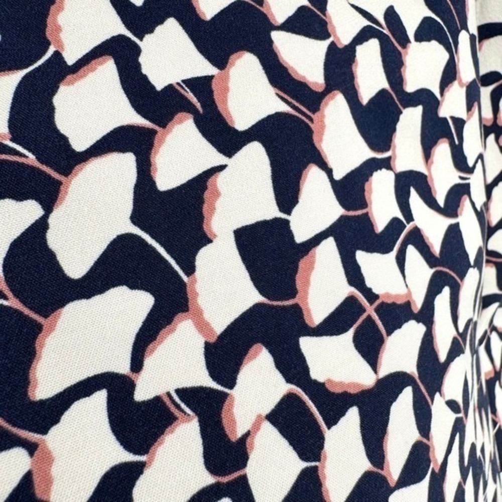 Ann Taylor Navy Blue/White Ginkgo Leaf Print Straight Pencil Skirt Women's Sz 2 - Picture 4 of 11